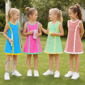 Robe de yoga pour filles à bords festonnés, certifiée CPC CPSIA, couleur personnalisée, taille personnalisée, marque privée, vente en gros, OEM, ODM - Product Image 4