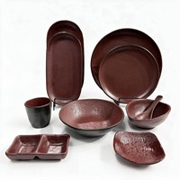 Service de table personnalisable en mélamine pour la maison, style Moyen-Orient, assiettes et bols, vaisselle de qualité