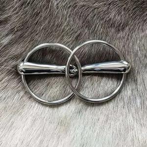 Embouchure de rênes pour cheval à double articulation de qualité supérieure, en argent et cuivre, avec quincaillerie en laiton, rouleau de mastication pour la bouche, anneaux en acier inoxydable - Product Image 5