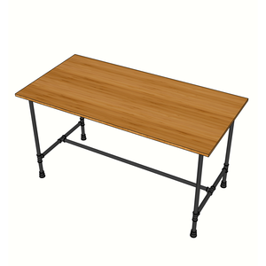 BFPB005-140x70cm Bamboo <b>Work</b> <b>Desk</b> with Water Pipe Legs Stylish Computer <b>Desk</b> Wood Surface - Product Image 6