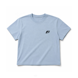 Camiseta casual de algodón para mujer, suave, transpirable, cuello redondo, lisa, con logo personalizado, top de verano, venta al por mayor, camiseta de cuello redondo para mujer - Product Image 2