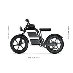 Bicicleta Eléctrica Popular 2026 de 1500W 60V 40AH con Llantas Gruesas de 20 Pulgadas para Adultos, Motor Dual, 68km/V7, con 3 Años de Garantía, Lista para Enviar - Product Image 2