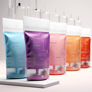 กระเป๋าใส่หน้ากากสีขาวด้านถุงแบบตั้งได้ถุงฟอยล์อลูมิเนียมมีซิปล็อคถุงหน้าถุงไมลาร์ - Product Image 2