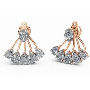 Pendientes de Diamantes Ovalados Elysia de Oro de 9 Quilates de Primera Calidad, Joyería Cultivada en Laboratorio, Proveedor Mayorista B2B para Exportación - Product Image 4