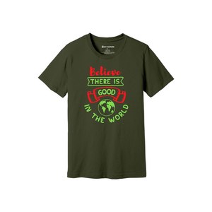 Camiseta de algodón 100% con temas de bondad, estampado de estilo informal, 12 opciones de color, 160-180, colocación de diseño personalizable GSM pesado - Product Image 1