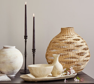 Vase rond tissé en rotin Fabriqué au Vietnam Matériau écologique pour la décoration intérieure et la vaisselle Vente en gros - Product Image 5