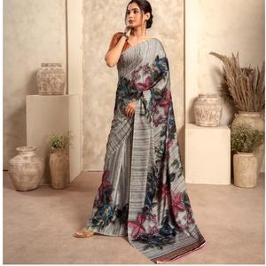 ส่าหรีปาร์ตี้แฟนซีใส่ทำงานประดับเลื่อมและมีลวดลายสวยงามส่งออกข้ามตลาดโลก - Product Image 1