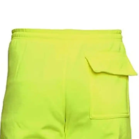 Pantalones de trabajo de cintura elástica reflectantes amarillos, pantalones industriales de seguridad de alta visibilidad ligeros para construcción de carreteras