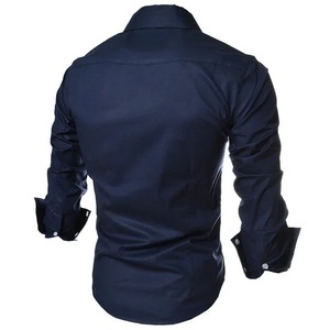Top tendance hommes à séchage rapide 100% coton biologique chemises conception personnalisée col montant imprimé motif respirant décontracté hauts - Product Image 2