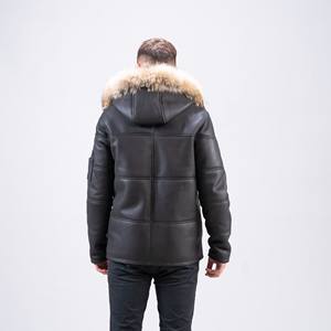 Veste en cuir véritable pour hommes 2025 Nouvelle mode d'automne à manches longues pour hommes Veste d'hiver Vestes pour hommes - Product Image 3