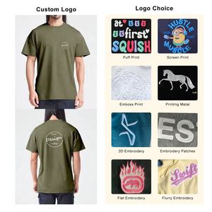Camiseta de peso pesado de algodón peinado 100% OEM de fábrica | Camisetas en blanco lisas de gran tamaño Boxy Fit Drop Shoulder para hombres - Product Image 3
