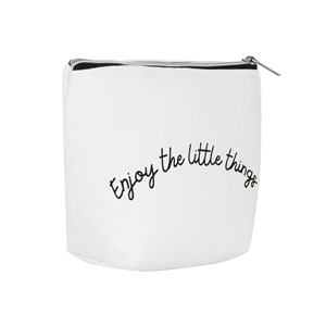 Sac cosmétique écologique à la mode en coton à prix d'usine avec logo personnalisé petite pochette cosmétique à fermeture éclair pour la papeterie de voyage - Product Image 1