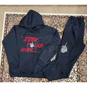 Conjunto Deportivo Personalizado para Hombre con Cordón Ajustable, 100% Algodón, Pantalones Deportivos y Sudadera con Capucha para Entrenamiento de Invierno, Dos Piezas, Tallas Grandes, Estampado - Product Image 6