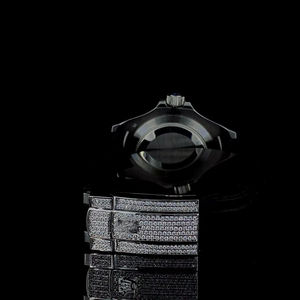 Montre mécanique de luxe au design dernier cri, sertie de diamants en moissanite VVS de haute qualité, bracelet en caoutchouc glacé pour hommes et femmes - Product Image 4