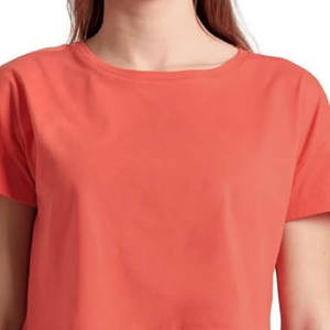 Top corto liso para mujer, camiseta recortada ajustada de cintura alta, ropa de verano de manga corta, Top corto para mujer - Product Image 6