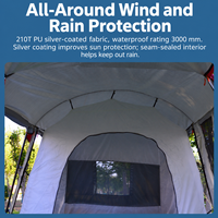 Tenda Camping Kapasitas Besar Dua Lapis, Tahan Panas & Hujan, Tebal, untuk Perjalanan & Road Trip