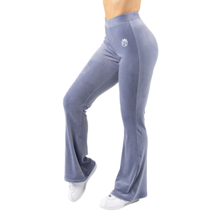 Pantalon évasé en velours pour femme, coupe décontractée, jambe large, extensible, pantalon de détente, tissu doux, décontracté, à porter au quotidien - Product Image 3
