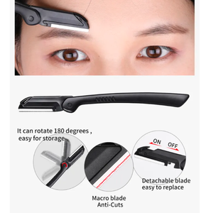 Anaif แหนบถอนขนคิ้วสีดำแบบ3ชิ้นทำฉลากส่วนตัวพร้อมปลายแหลมสำหรับกำจัดขน - Product Image 5