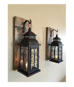 Farol de Vela de Madera y Vidrio de Estilo Vintage para Decoración de Jardín al Aire Libre, en Oferta, Exportador Mayorista a Todo el Mundo - Product Image 4