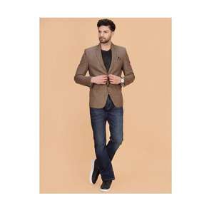 เสื้อโค้ทขนสัตว์สีกากีทรงคลาสสิกสำหรับผู้ชาย ทรงปกติ ปกแบบนอตช์ เหมาะสำหรับใส่ทำงาน มีจำหน่ายในราคาพิเศษ - Product Image 3