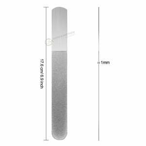 Lime à ongles professionnelle en acier inoxydable diamant lime à ongles en métal Double face de haute qualité bord fort pour manucure et pédicure - Product Image 3