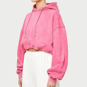 OEM Oversized Streetwear Custom Logo <b>Dropped</b> Shoulders Long Sleeve Women Hoodies For Women's Hoodies - Product Image 3