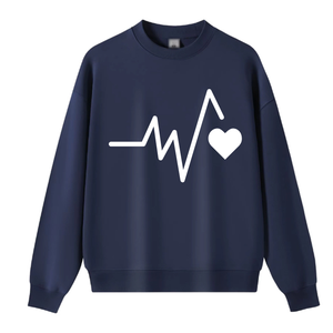 Sweat-shirt à col rond en molleton pour homme, printemps-automne, ample, manches longues, 100% coton, anti-boulochage, logo frontal, ODM, 420g - Product Image 2