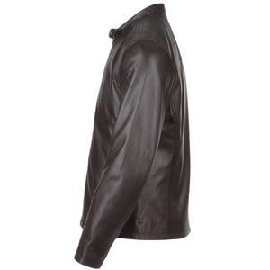 2025 nouveauté hommes luxe en cuir moto veste personnalisé hiver toile avant fermeture éclair - Product Image 2