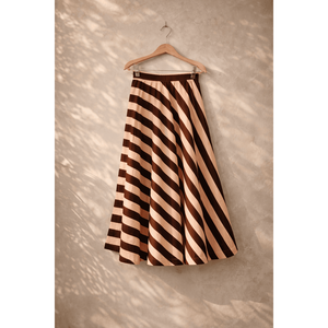 Falda Midi Plisada de Satén para Mujer, Suave y Transpirable, con Estampado Dulce, Disponible en Tallas Grandes, Estilo Otoñal - Product Image 1