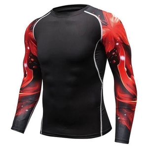 Oem Service Custom Design Low MOQ <b>MMA</b> <b>Rash</b> <b>Guard</b> Factory Price Comfortable Wear Men <b>MMA</b> <b>Rash</b> <b>Guard</b> - Product Image 1