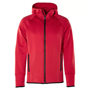 Haute qualité hommes 450Gsm épais fermeture éclair à capuche coton mélangé coupe décontractée fermeture éclair goutte épaule sweats à capuche - Product Image 5