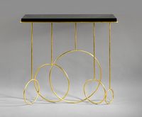 Table d'appoint dorée plaquée or Table design moderne martelée en fer Mobilier métal Nouveau à très bas prix Fournitures de table Inde