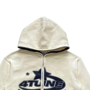 Vente en gros Veste à capuche unisexe personnalisée de haute qualité pour hommes Hoodi Blank Full Zipper Face Zip Up Men street wear derniers sweats à capuche à la mode - Product Image 6