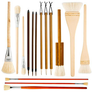 Pennelli per smalti Bview Art con manici lunghi in legno, diverse forme per <span class=keywords><strong>artisti</strong></span> di acquerello, acrilico e pittura a olio - Product Image 1