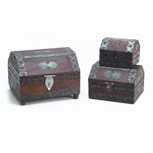 Boîtes en bois décoratives pour la maison de haute qualité décoration de la maison article cadeau bijoux serrure coffre au trésor pour bagues artisanat indien article - Product Image 5