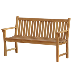 ม้านั่งสวนไม้สัก150ซม. เป็นมิตรกับสิ่งแวดล้อมสำหรับ3ที่นั่งสีไม้ธรรมชาติที่นั่งกลางแจ้งสำหรับสวนสวนและเฟอร์นิเจอร์สนาม - Product Image 2