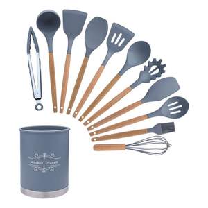 Customized Resin and Wood Spoon Spatula with and Holder Kitchen Utensils Natural Cooking Wood Cooking Spoon for Best Color <b>Top</b> - Product Image 5