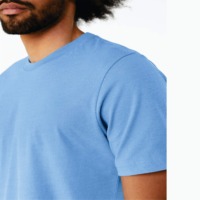 Kaos Carolina Blue Unisex Lengan Pendek Bahan Woven Solid-100% Katun 4.2 Oz.