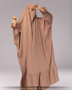 Latest Trend OEM Modest <b>Dress</b> Designs Premium Polyester Fabric One Piece Floor Length for Plus <b>Size</b> Overhead Hijab Autumn - Product Image 4