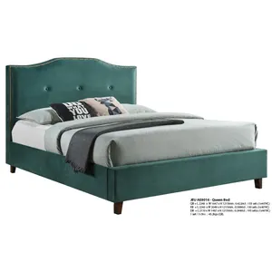 Queen Bed 5 feet JEU AE 8016 Bedroom Modern Home Furniture Genuine Leather PVC PU Fabric Modular Design Frame Divan Malay