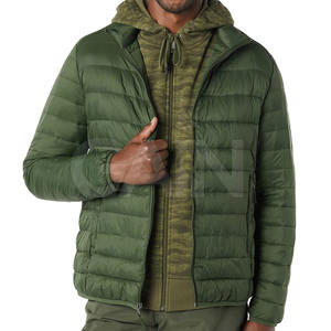 แจ็กเก็ตปลาปักเป้าแฟชั่นสำหรับผู้ชาย, แจ็กเก็ตขนเป็ดพร้อมฮู้ดน้ำหนักเบาเหมาะสำหรับฤดูหนาวและฤดูใบไม้ร่วง - Product Image 2