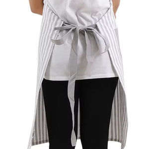 100% Cotton Yarn-Dyed Bib <b>Apron</b> Grey Waist Bib Food Cooking Salon Barber Garden BBQ PE LDPE PU PVC <b>Denim</b> Fabric Polyester - Product Image 1