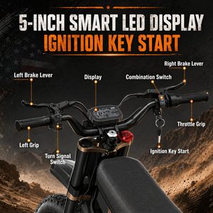 Nouvelle moto tout-terrain électrique GT73PROS 60V Max 50MPH & 36AH à double batterie pour adultes et adolescents - Product Image 1