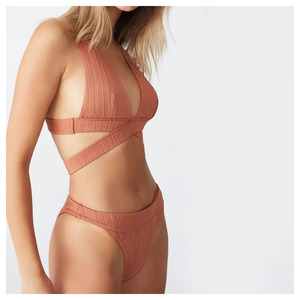 Maillot de bain deux pièces de haute qualité, séchage rapide, 100 % coton, imprimé léopard personnalisé par sublimation, mode été, vente en gros, pour femme mature - Product Image 2