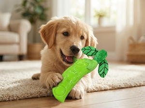 Juguete para Perros Ledu Toys Squeaky Pea Pod – Juguete de Goma Resistente con Sonido - Product Image 2