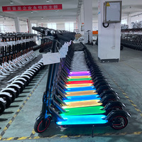 Trottinette électrique OEM à production rapide en 5 jours, 350W, pour adultes, avec plancher lumineux LED, contrôle intelligent par application, impression de logo laser