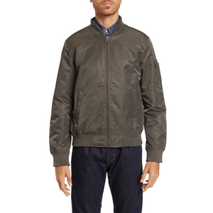 Wholesale <b>Lightweight</b> Polyester <b>Men's</b> Bomber <b>Jacket</b> Custom Printed Logo Oversized Plain Blank Stand Collar - Product Image 5