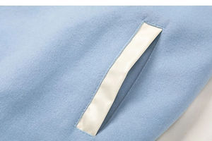 Chaqueta universitaria de estilo béisbol de calle alta Unisex cuello alto bordado Casual suelto Patchwork abrigos de lona de cuero para hombre - Product Image 6