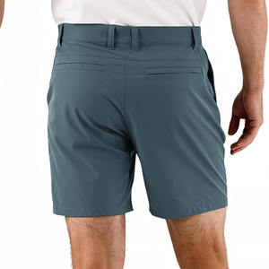 Pantalones cortos de golf con cintura elástica, pantalones cortos transpirables de Color sólido a la moda informales de verano clásicos de secado rápido para hombres - Product Image 2
