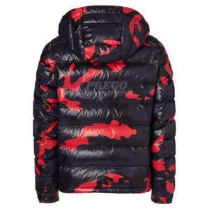 เสื้อแจ็คเก็ตพัฟเฟอร์สีแดงดำ เงา ทนลม ระบายอากาศได้ดี สำหรับทุกเพศ อุ่นสบาย เหมาะสำหรับฤดูหนาว สไตล์สตรีทแวร์ มีฮู้ด ปรับแต่งสีได้ - Product Image 3